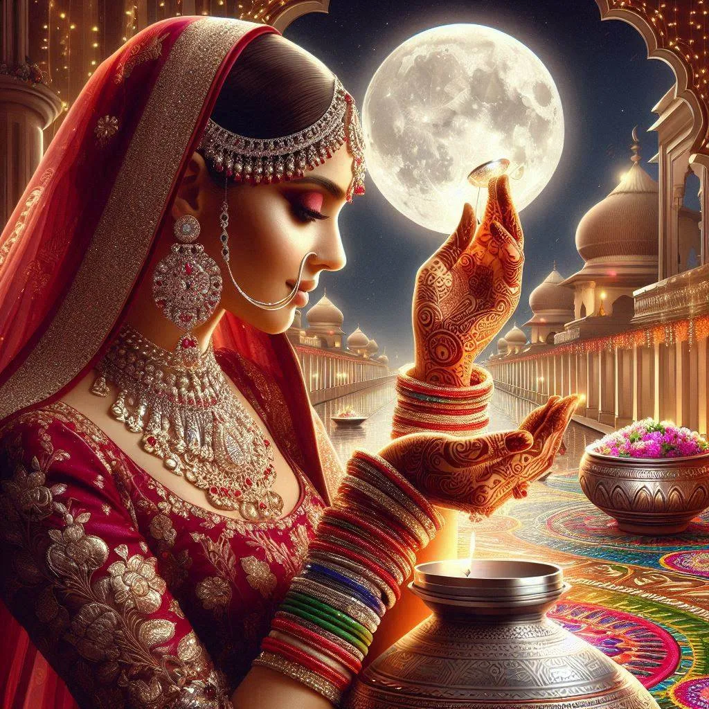 50+ Karwa Chauth Special Wallpapers & Wishes Images